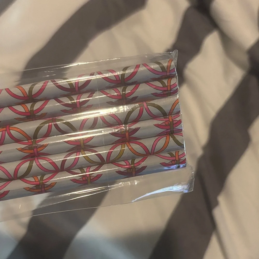 Vera Bradley Pink and White Pencil Case